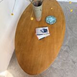 Oval coffee table beech 1980 Aalto Ikea