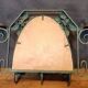 Art deco wrought iron wall coat rack