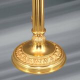 Bronze Gilt Bouillotte Lamp with Pleated Shade
