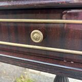 Coiffeuse triptyque vintage 1960s en acajou– signée G. Blouin Nantes