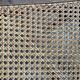 Ensemble de 7 chaises bois et cannage, vintage