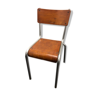 Mobilor's chrome steel and wood office desk 1960