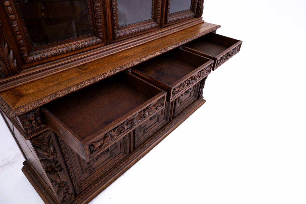 Carved library/sideboard, France, circa 1880.