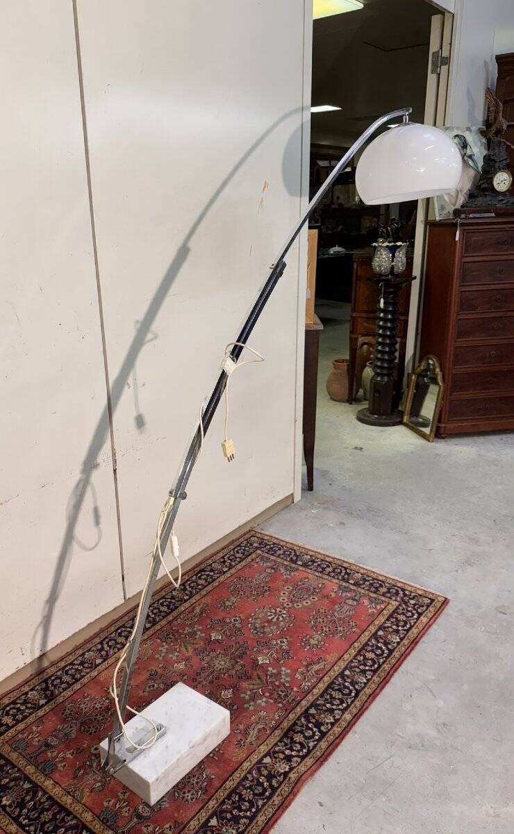 According to Goffredo Reggiani: Vintage 1970 telescopic arc floor lamp.