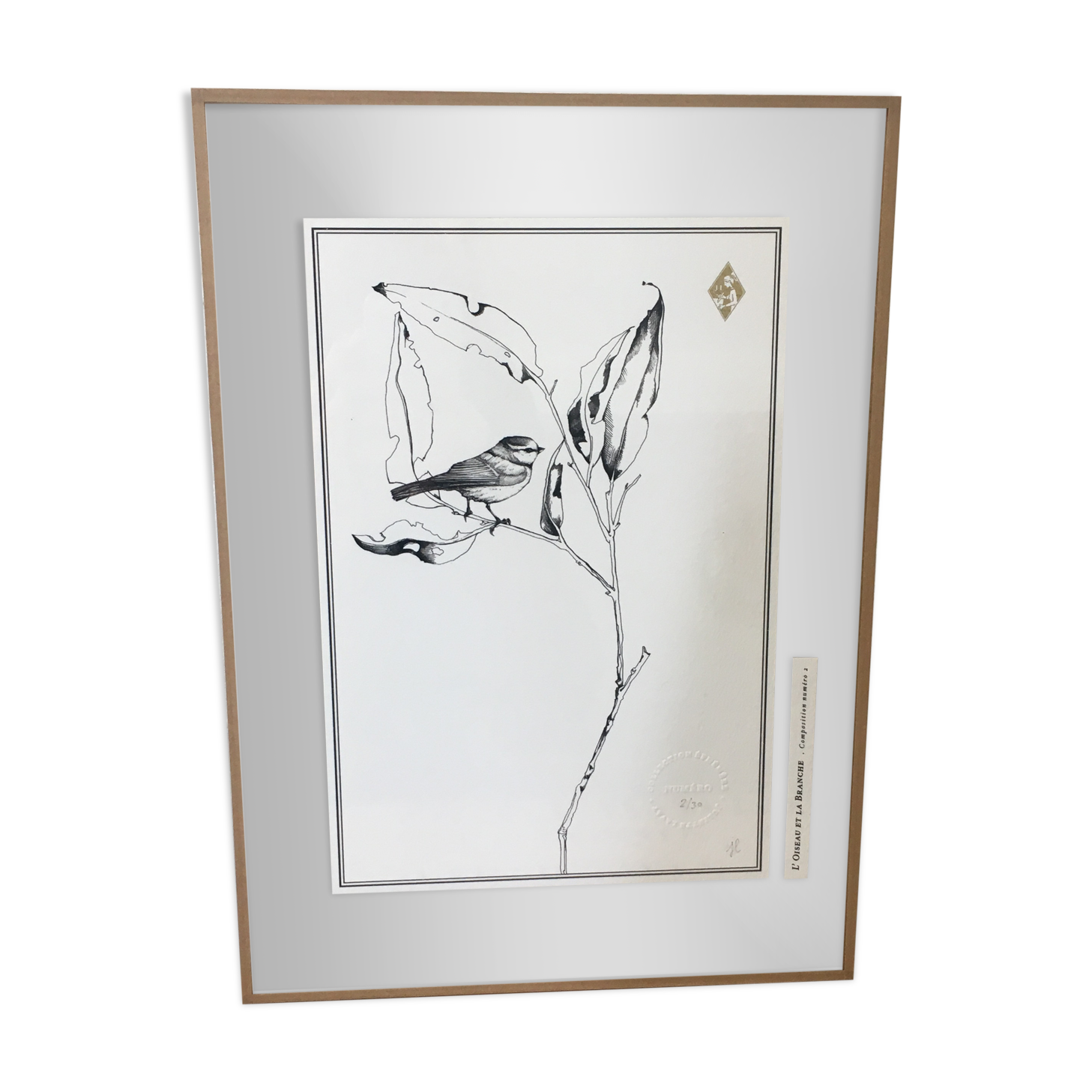 Illustration - l'oiseau et la branche n°2