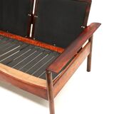 Rare vintage 4-seater rosewood Leolux sofa made in the 1960s