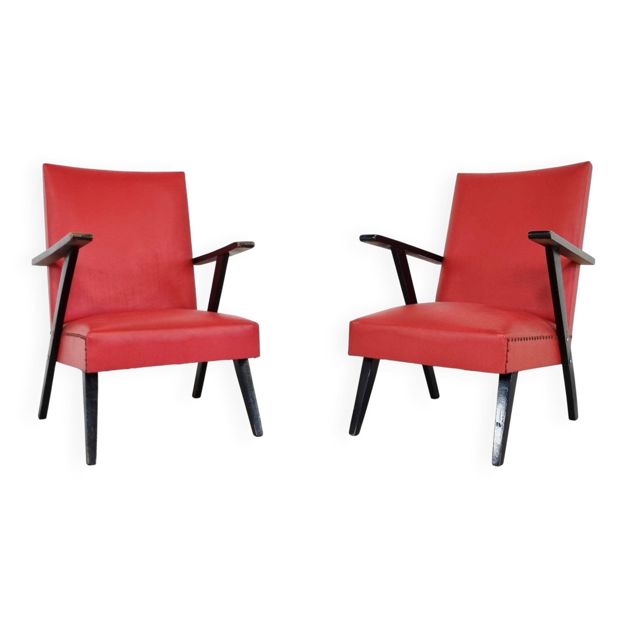 Pair of Vintage armchairs, 1960's Belgium
