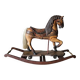 Cheval de bois à bascule XXeme