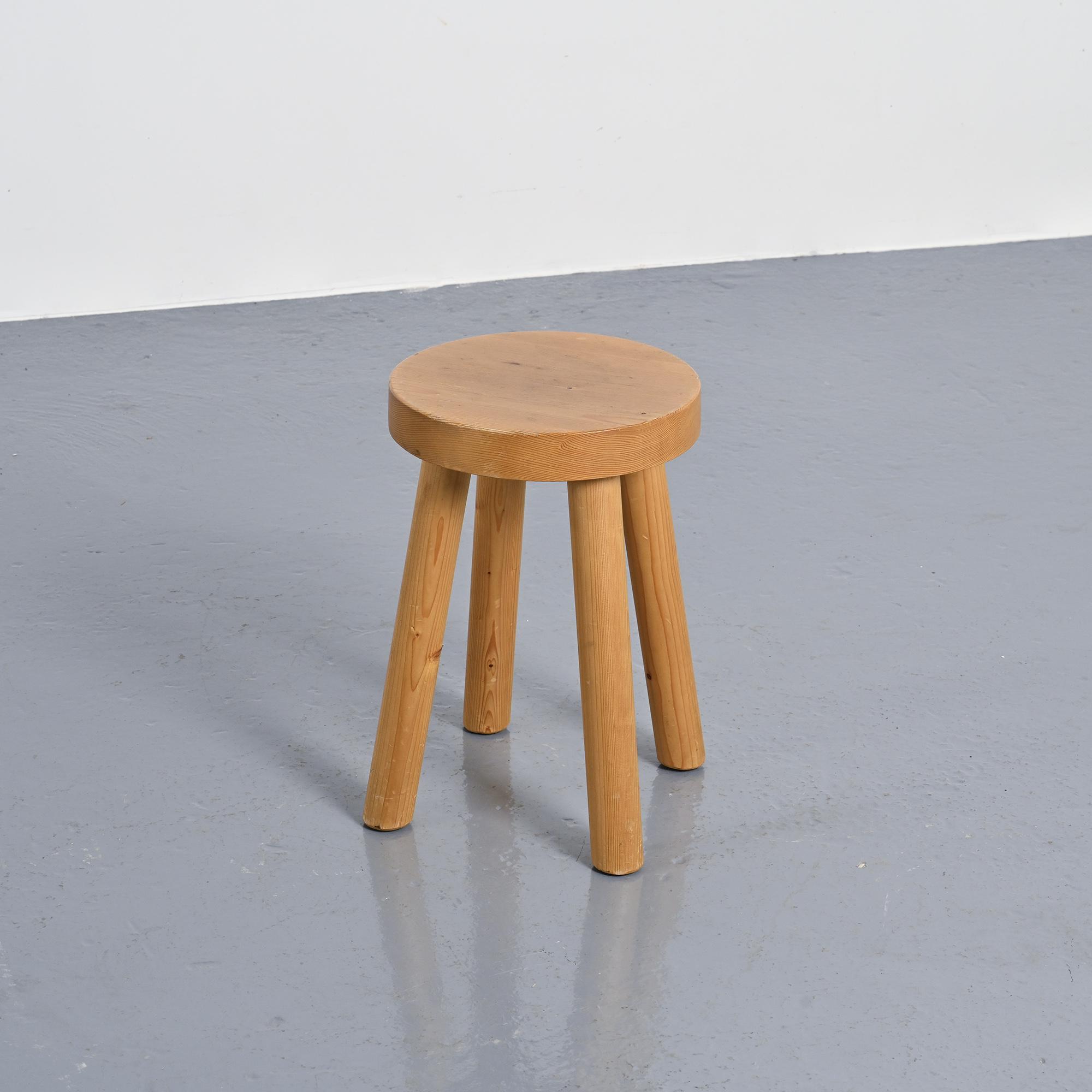 Paire de tabourets par René Martin, Méribel, circa 1965
