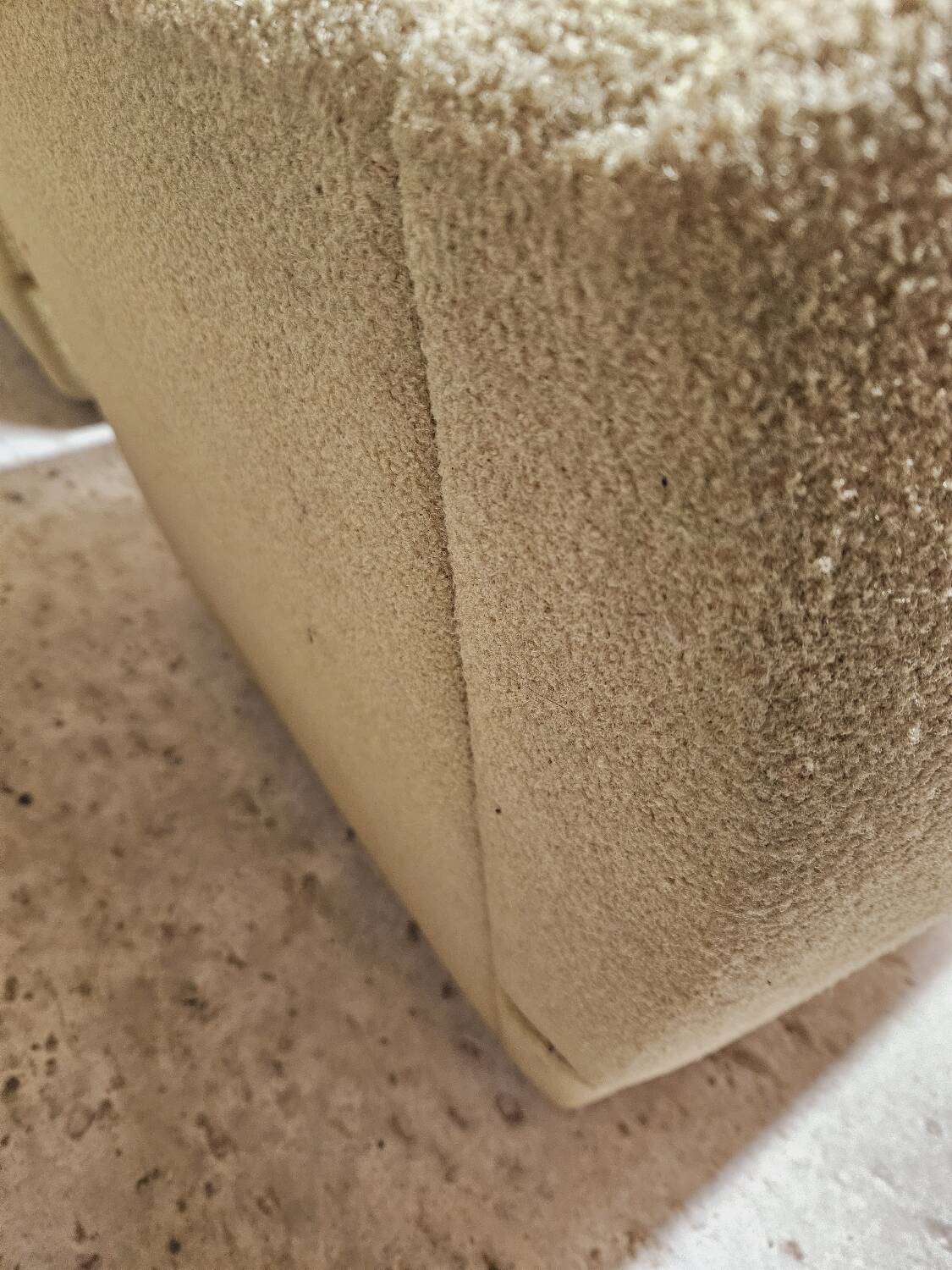 Pair of vintage 70's green fabric armchairs