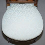 Pair of Carved Golden Wood Accent Chairs