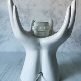 White ceramic hand lamp