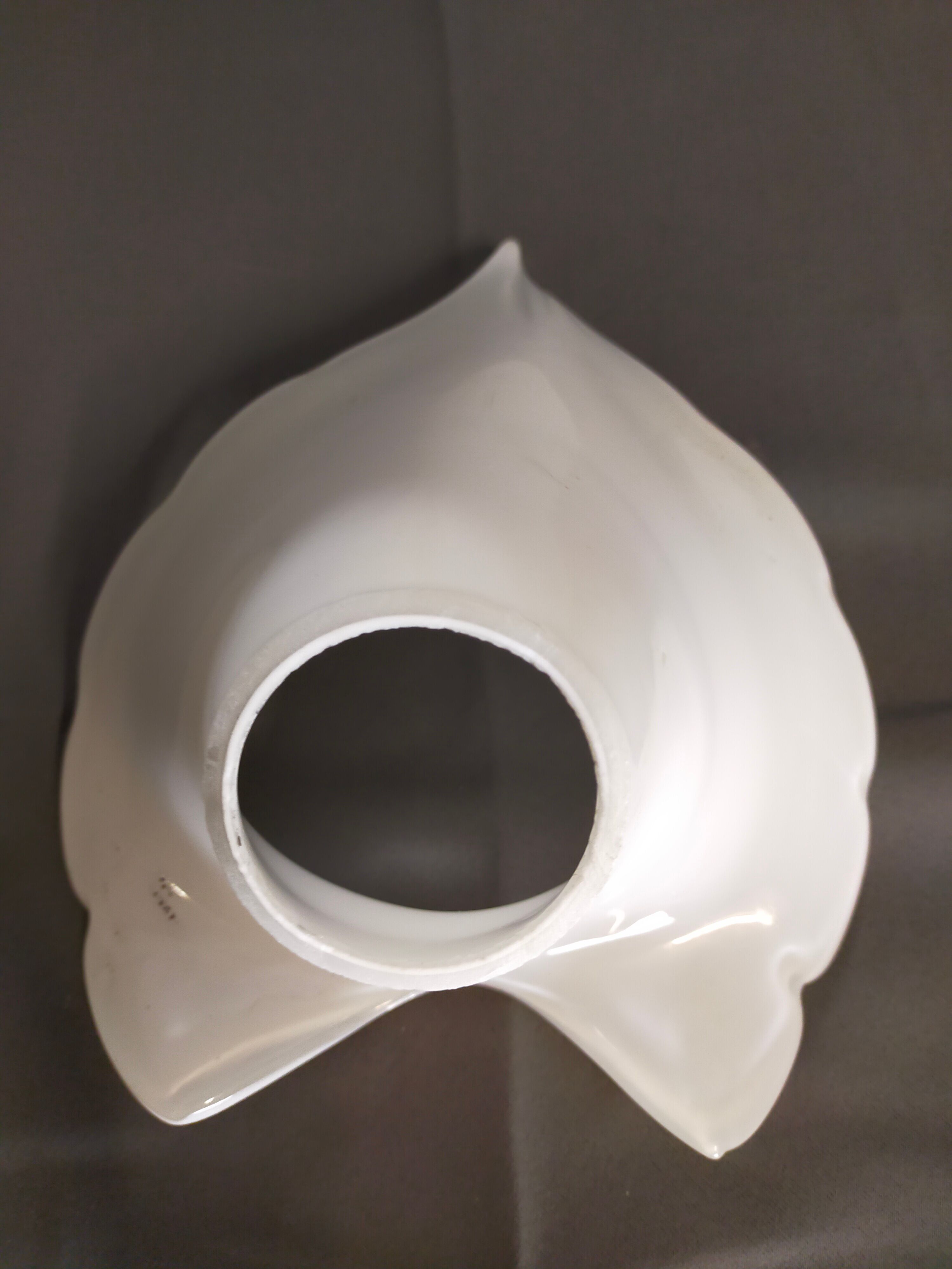 Vintage tulip white lampshade in blown glass Murano