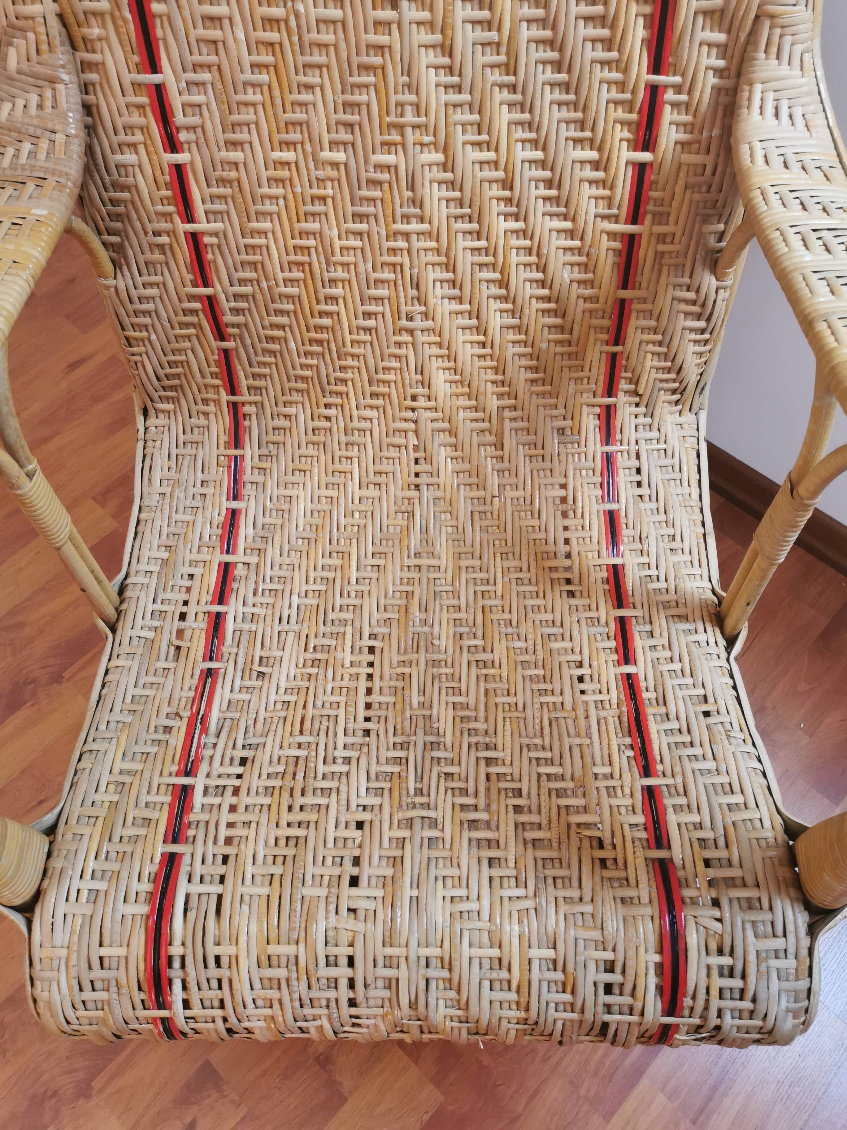 Rattan/wicker armchair 30s