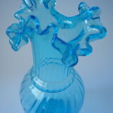 Blue vase with collar