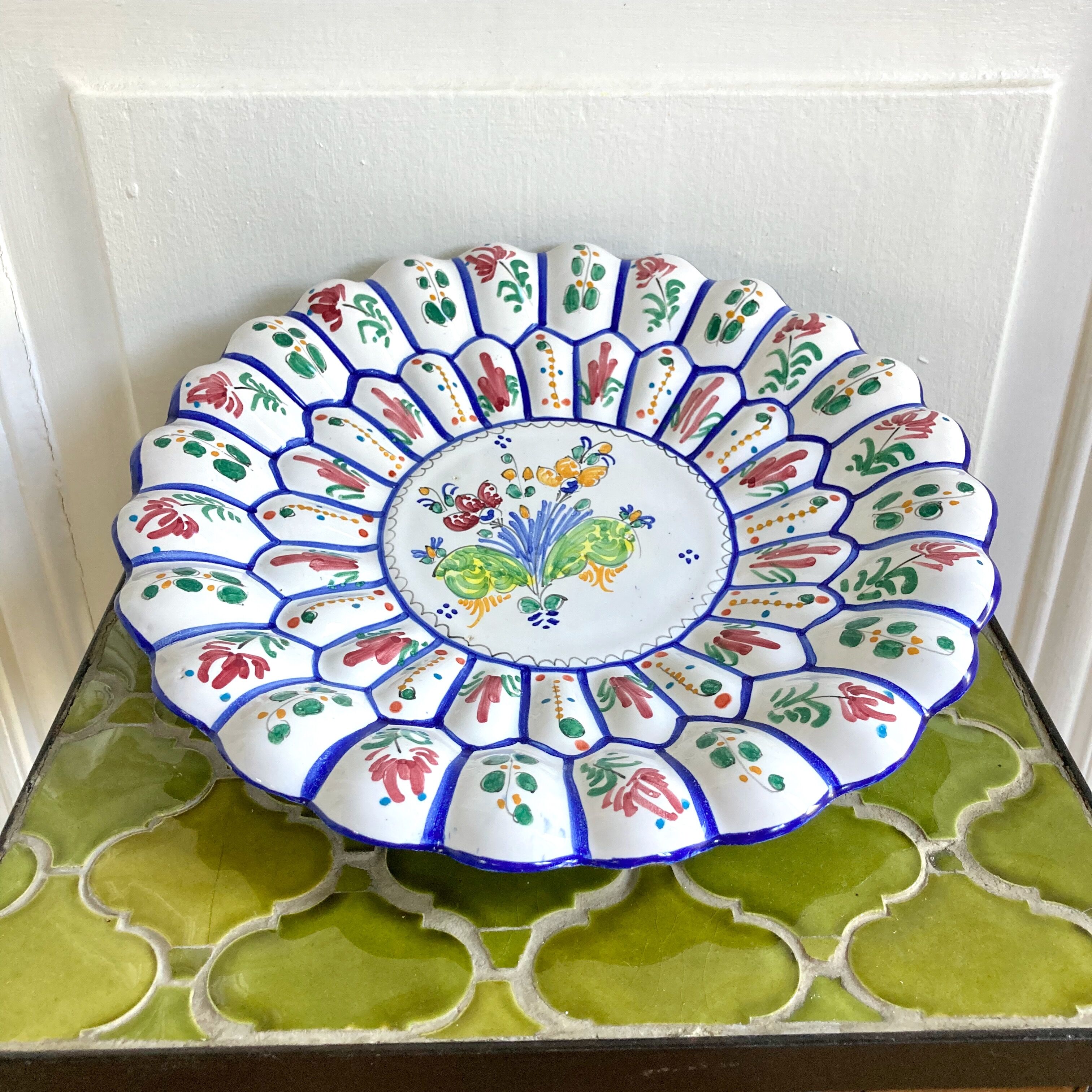 Plat coupe céramique décorative vintage