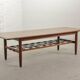 Topform Dutch Design Rosewood Coffee Table with Leather Magazine Holder 60s