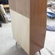 1960 Scandinavian secretary with teak compass feet and pastel yellow top