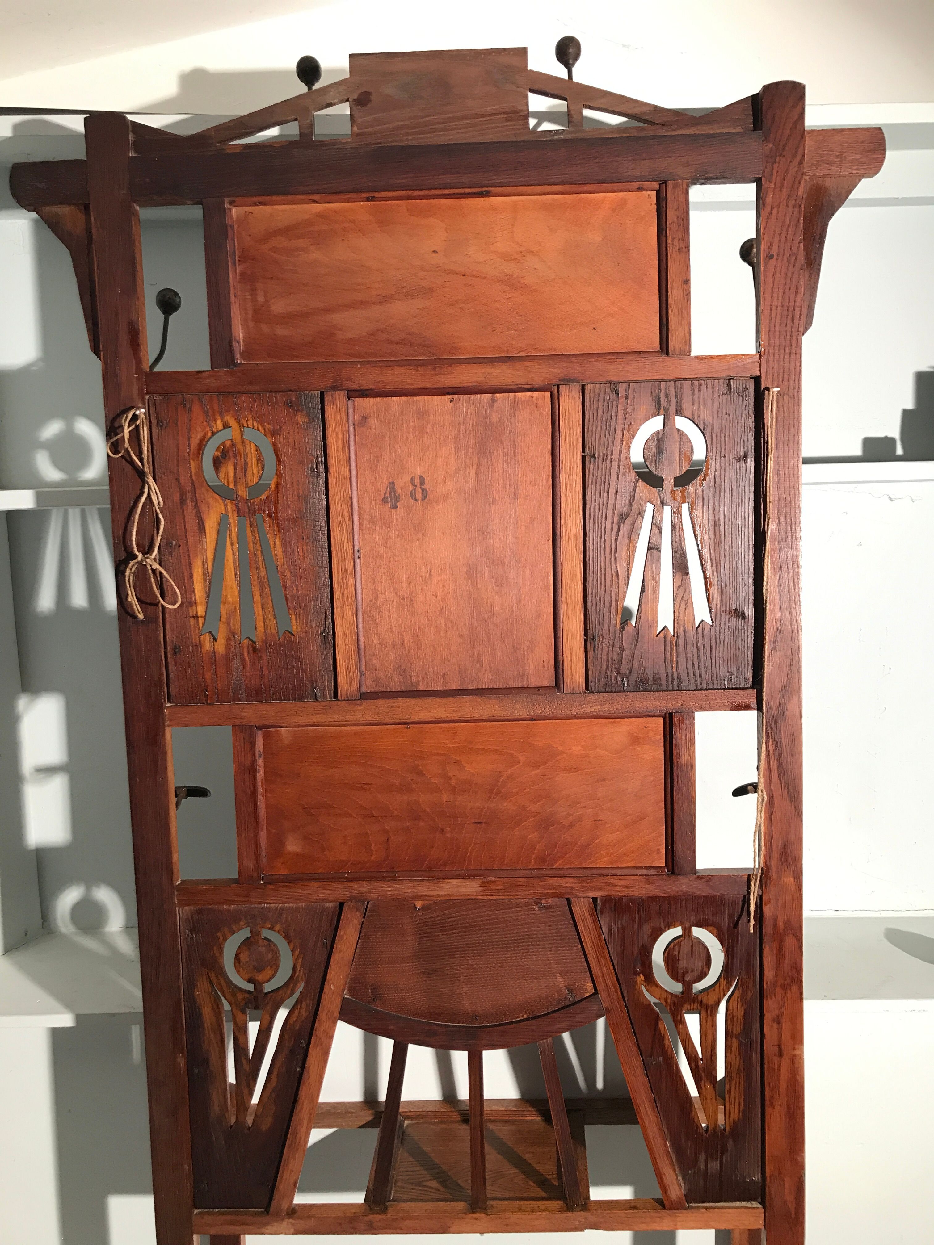 Vintage wardrobe coat rack