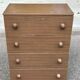 commode 4 tiroirs compacte — Effet bois foncé