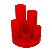 Pencil pot, red Helix office organizer