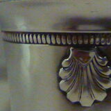 Silver metal timpani in its original case