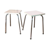 Paire de tabourets en formica