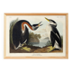 Poster about the Red-necked Grebe, after an old engraving from 1827.