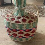 Vintage scoubidou bottle from the 50s