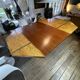 JEAN-CLAUDE MAHEY, Hollywood Regency dining table, extension leaves included.