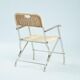 4 chaises de jardin pliantes en osier Tossa de style mid-century par Hilbrant, Italie, années 1960.