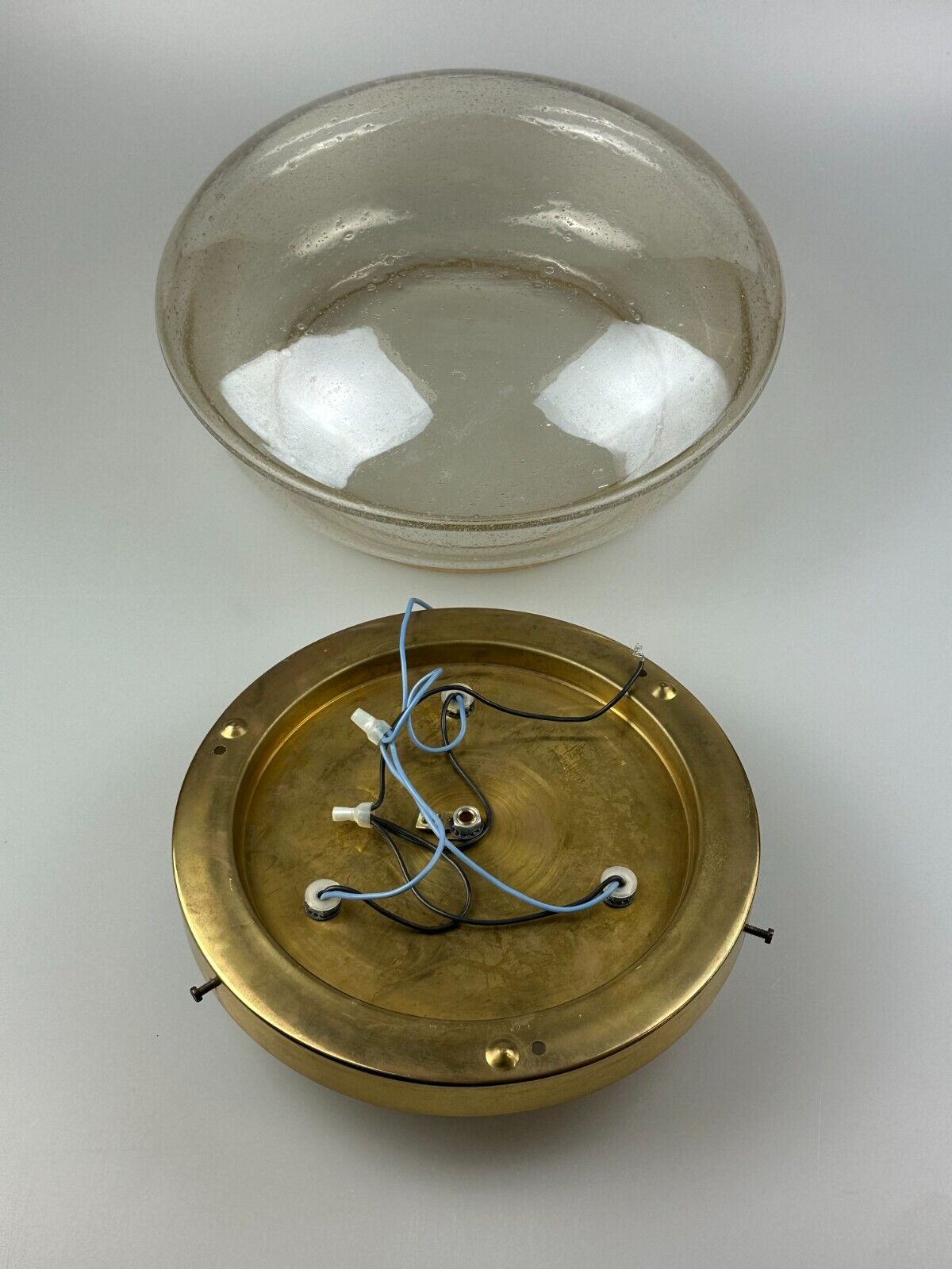 Plafonnier 60s 70s Limburg Glashütte verre space age design