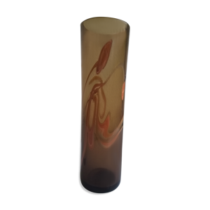 vase pâte de verre fumé