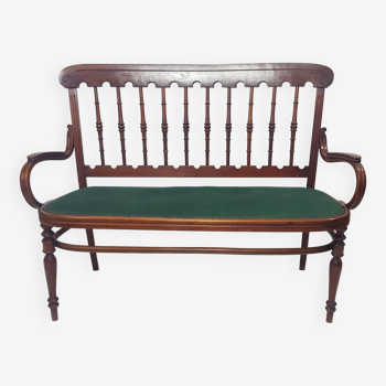 Curved wooden bench 1900