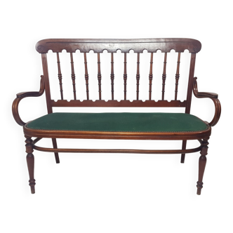 Curved wooden bench 1900