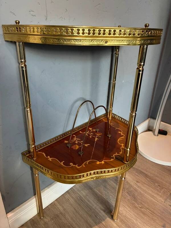 Vintage Demi Lune French Style Console Table