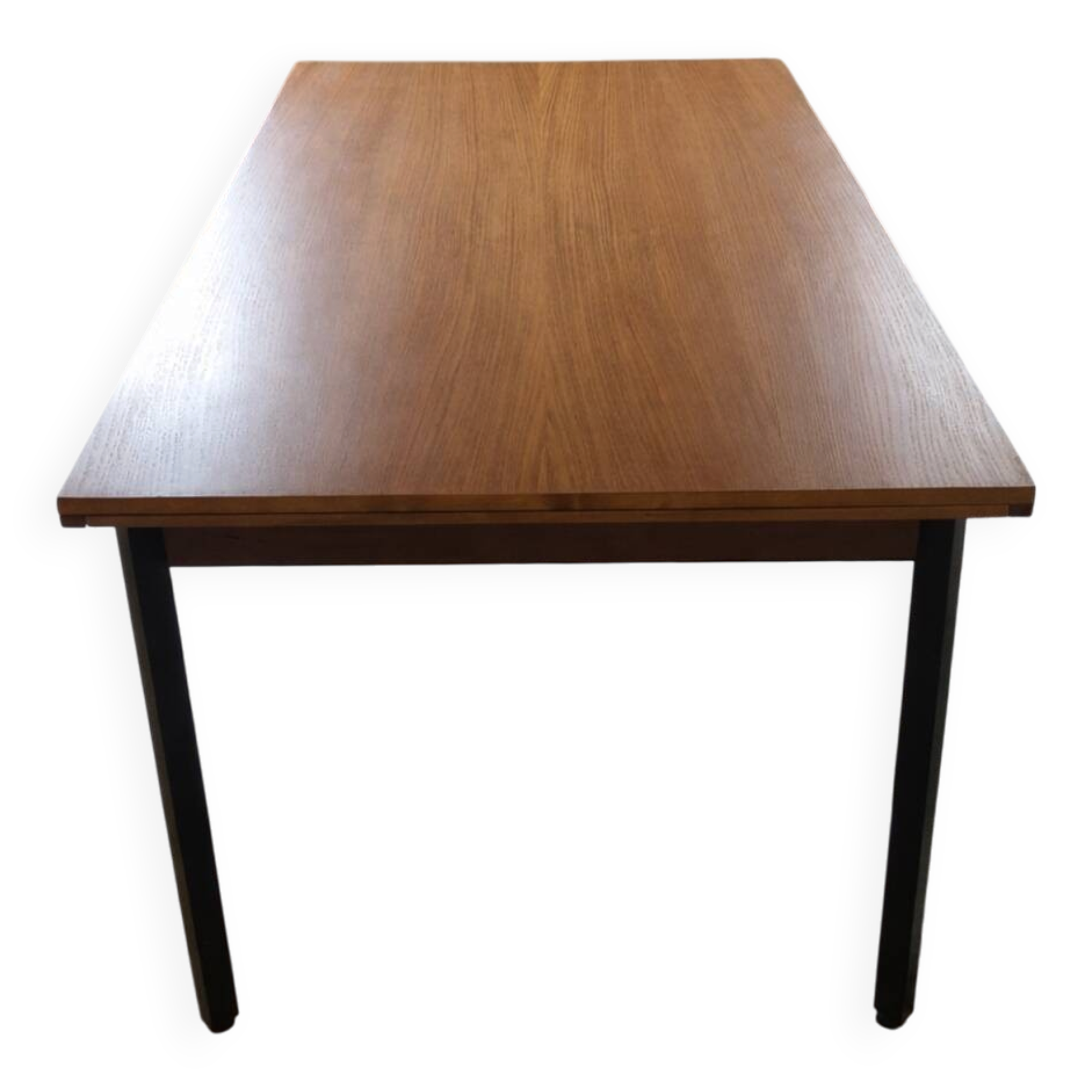 Large vintage extendable wooden dining table – 140 to 224 cm