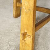 Brutalist oak dining table 1960's