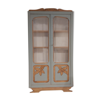 Glass cabinet window art deco croat