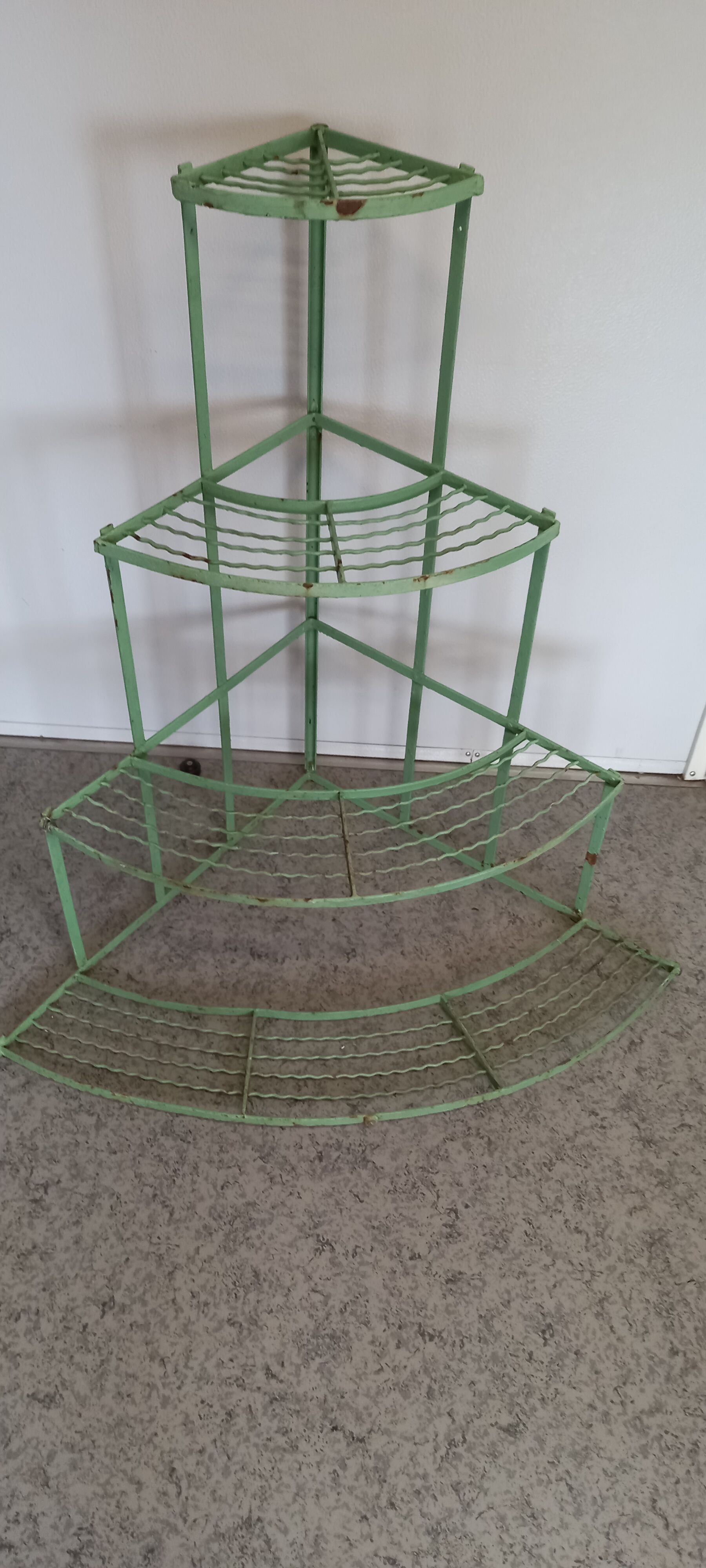 Porte plante quart de lune  fer vintage