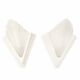 Pair of Art Deco wall sconces in plaster and pressed glass.