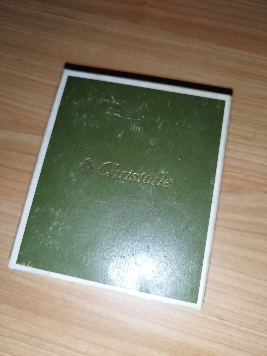 Christofle bottle opener silver metal box