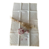 Monogrammed linen table runner