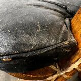 Pouf en bois vintage / banc de chameau / repose-pieds