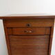 Vintage oak filing cabinet with roller shutter