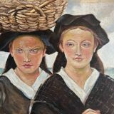 HSP painting "Return from fishing" in Brittany? 1940 Steff / Burdy