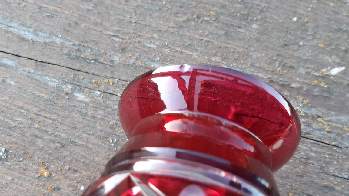 Bohemian crystal vase