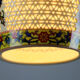 Pair of vintage oriental ceramic pendant lights, 1980s