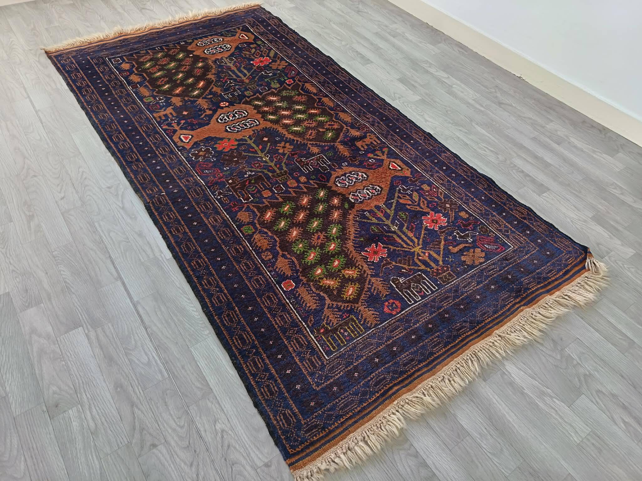 Handmade Afghan Belouch carpet