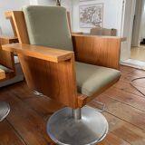Set of 7 Mid Century Soviet Office and Club Arm Chairs